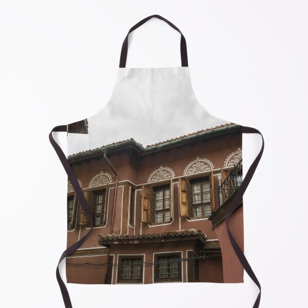 Item preview, Old Town Plovdiv - Hugging Revival Houses in White Russet and Brown designed and sold by Georgia Mizuleva.