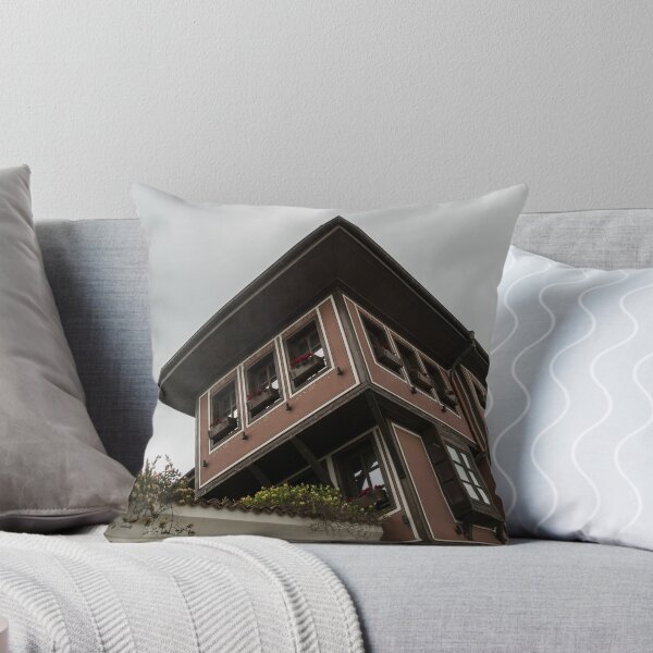 Item preview, Old Town Plovdiv - Classic Oriel Windows in Moody Brown and Silver designed and sold by Georgia Mizuleva.