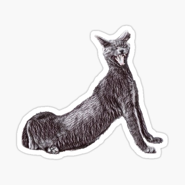 The yawning cat Sticker