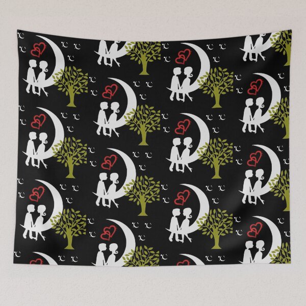 Item preview, Love cupals on moon images designe designed and sold by Fashionlover14.