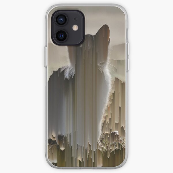 pixel art of cat, pixel sorting iPhone Soft Case