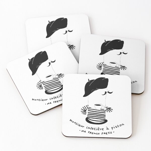 Item preview, Self Drinking French Press Coffee Illustration  designed and sold by NikolaT23.