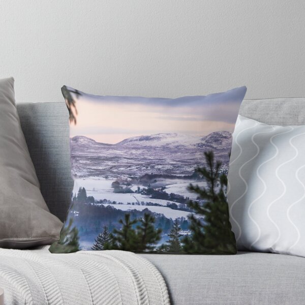 Tree Views over Glenurquhart Throw Pillow