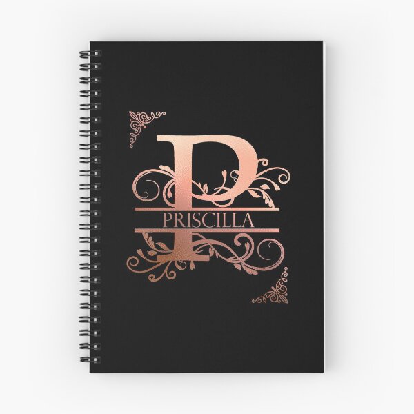 Artikelvorschau, Priscilla Personalized Name Gifts with Beautiful Rose Gold Monogram Letter P. Simply Best Gift Ideas for Priscilla entworfen und verkauft von ArteSquare.