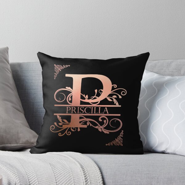 Item preview, Priscilla Personalized Name Gifts with Beautiful Rose Gold Monogram Letter P. Simply Best Gift Ideas for Priscilla designed and sold by ArteSquare.