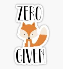 Zero "Fox" Given Sticker