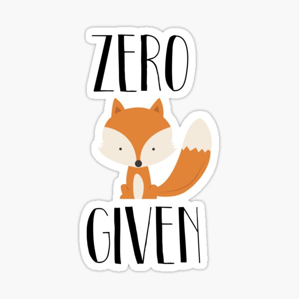 Zero "Fox" Given Sticker