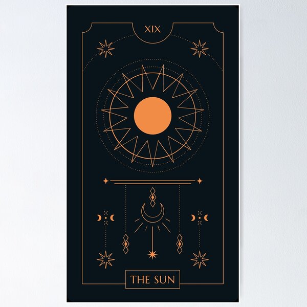 Item preview, The Sun Tarot Card Major Arcana Astrology Occult Gift - Black designed and sold by noormarji.