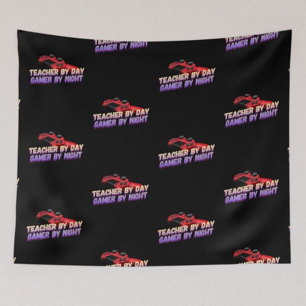 Item preview, Teacher By Day, Gamer By Night Video Gamer Gift Gaming Lover designed and sold by DeeSignTShirts.