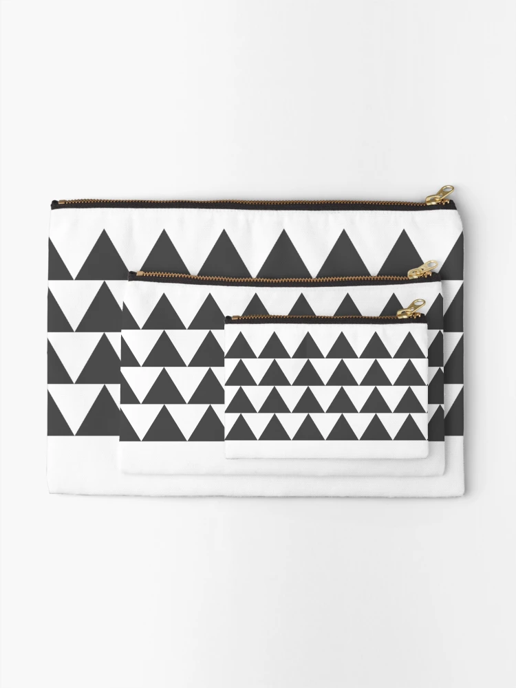 Thumbnail 2 of 4, Zipper Pouch, Triangular Geometric Pattern designed and sold by SankDesigns.