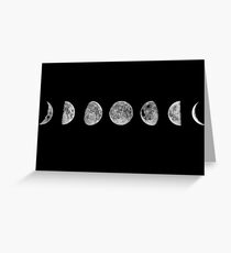 Phases Of The Moon Greeting Card
