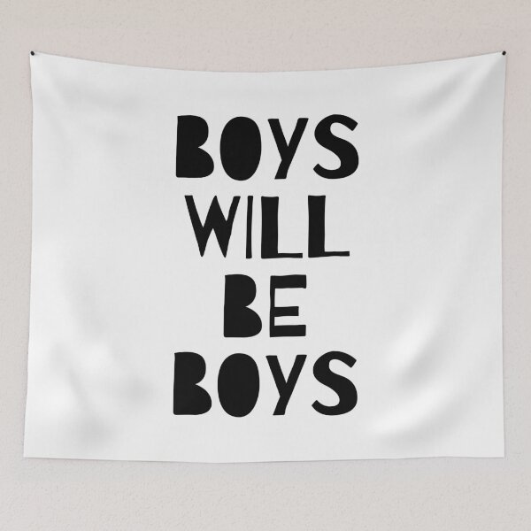 Item preview, Boys Will Be Boys, Scandinavian Decor, Boys Room Decor, Nursery Wall Art, Quote For Boys designed and sold by aenaonartwork.