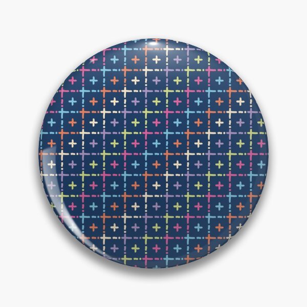 Item preview, Colorful checked pattern with a plus designed and sold by MarlowLoom.