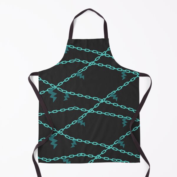 Item preview, electric shock chains lightning spark teal on black designed and sold by chihuahuashower.