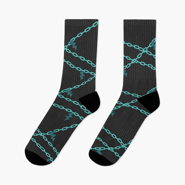 Item preview, electric shock chains lightning spark teal on black designed and sold by chihuahuashower.