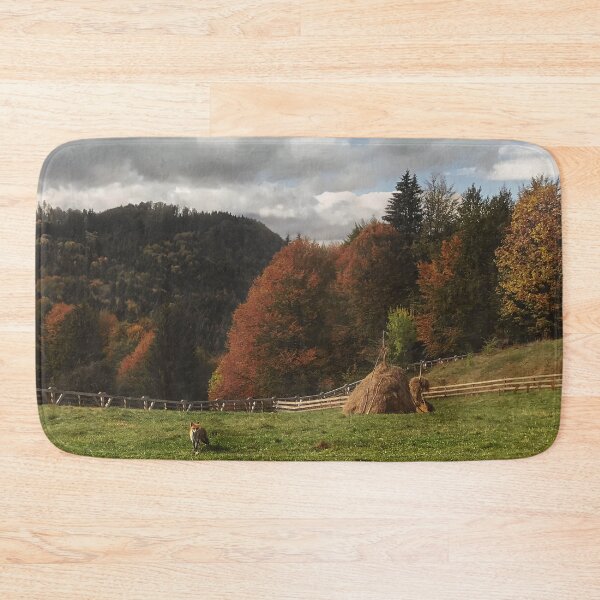 Item preview, Autumn With Mountain Fox And Haystack designed and sold by miraminerva09.