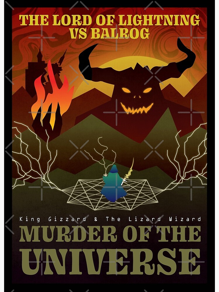 King Gizzard Murder of the Universe Lord of Lightning VS Balrog Poster