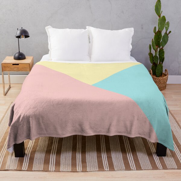 Item preview, Art Deco Tricolor Pink Yellow And Blue Green III designed and sold by rewstudio.
