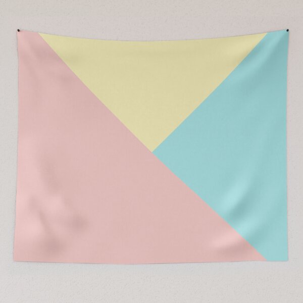 Item preview, Art Deco Tricolor Pink Yellow And Blue Green III designed and sold by rewstudio.