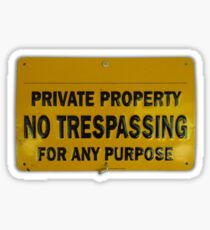 Private Property Sticker