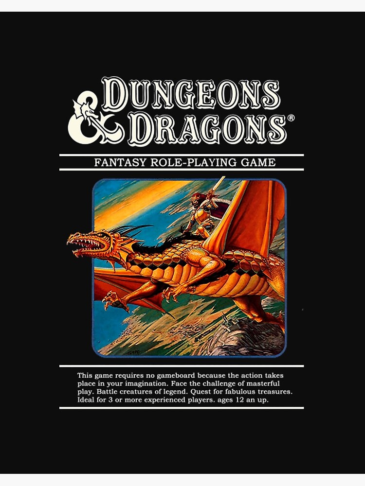 Seminario inercia Misión Lámina rígida «Camiseta Dungeons & Dragons Portada retro de Dungeons &  Dragons» de Christopher686 | Redbubble