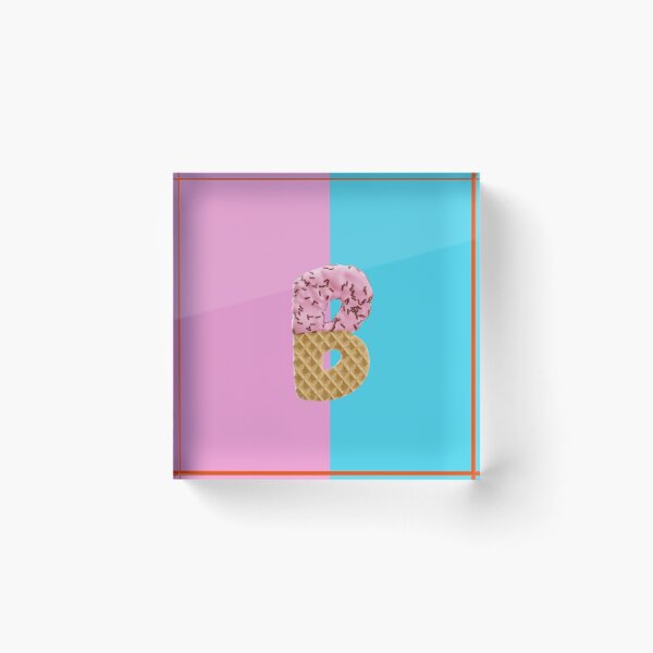 Item preview, Initial "B" Alphabet Monogram Ice Cream Design designed and sold by Freestylist.