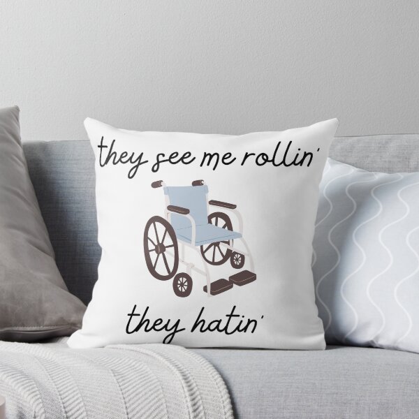 Item preview, They see me rollin they hatin wheelchair disabled wheelchair funny pun designed and sold by not4fantasy.