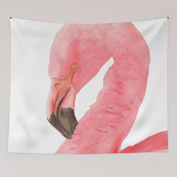 Item preview, Pink flamingos watercolor - bird painting designed and sold by L'Atelier Oranjade.