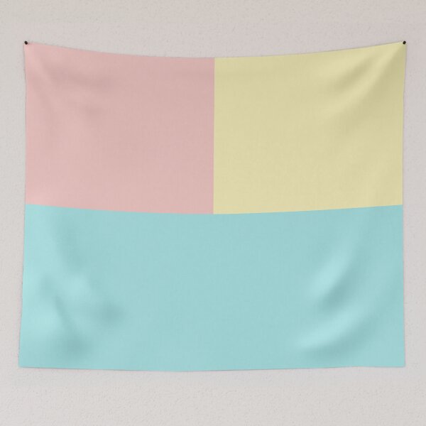 Item preview, Art Deco Tricolor Squares Blue Green Pink And Yellow I designed and sold by rewstudio.