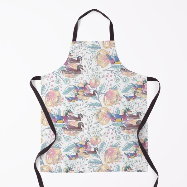 Item preview, Floral wood duck flower pattern designed and sold by TheWaterBirds.