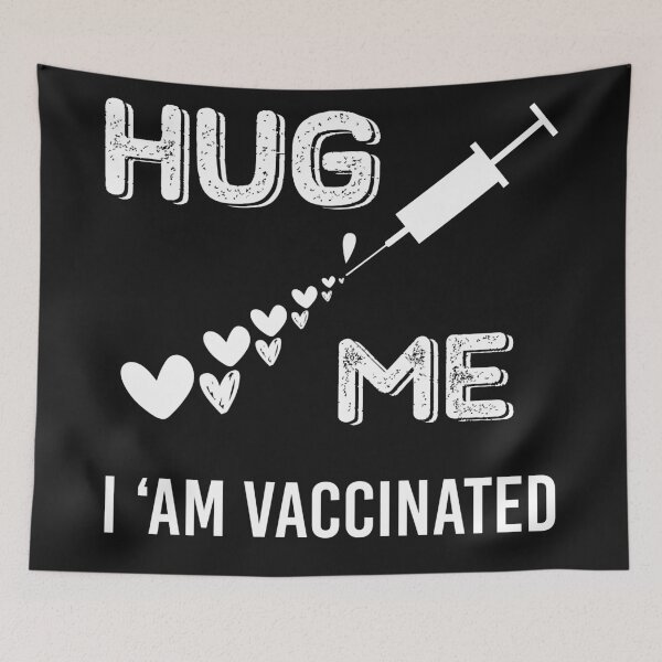 Item preview, hug me i'am vaccinated funny  designed and sold by akirsaid.
