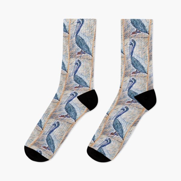 Item preview, Blue artistic pelican designed and sold by Pelikancrazy.