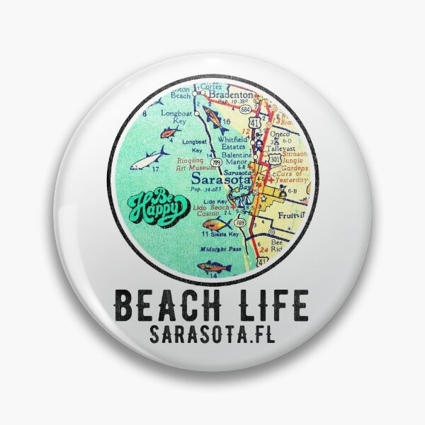 Item preview, Sarasota Florida Beach Life Vintage Coastal Living Old Map Vibe designed and sold by kieljo.