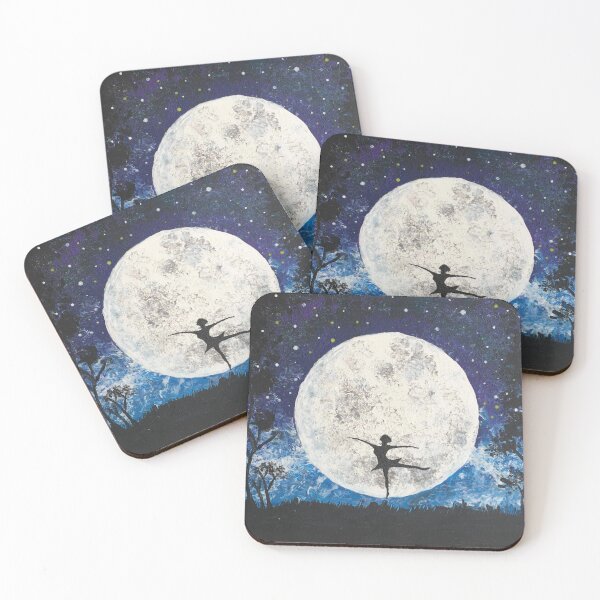 Item preview, moon acrylic painting designed and sold by peinturemango.