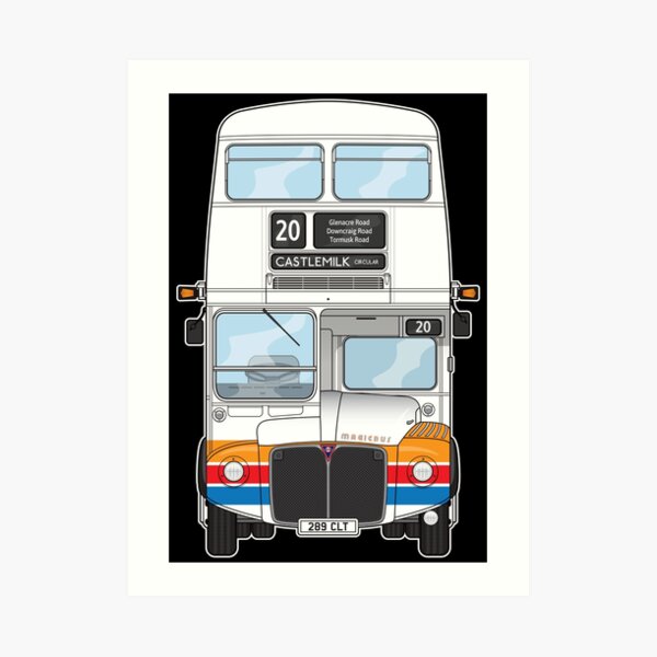 Stagecoach Magicbus Routemaster Bus 80s 289CLT Illustration Art Print