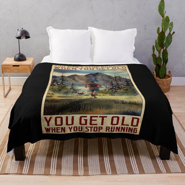 Item preview, You Don't Stop Running When You Get Old - Men Running In The Forest designed and sold by OwensdesignArt.