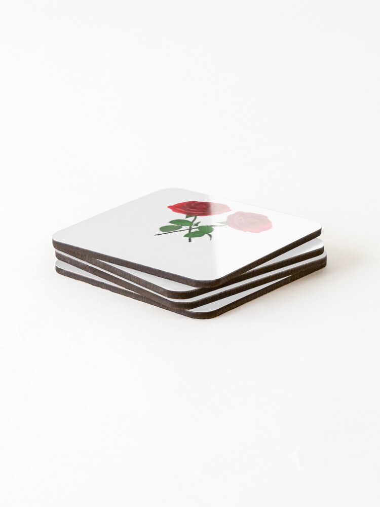 Thumbnail 4 of 5, Coasters (Set of 4), Two Roses designed and sold by Nesiaku.