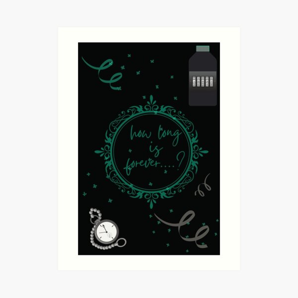 how long is forever? pill bottle pocket watch Art Print