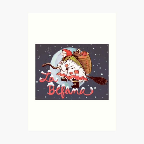 La Befana Christmas Witch Fine Art Print multiple Sizes 