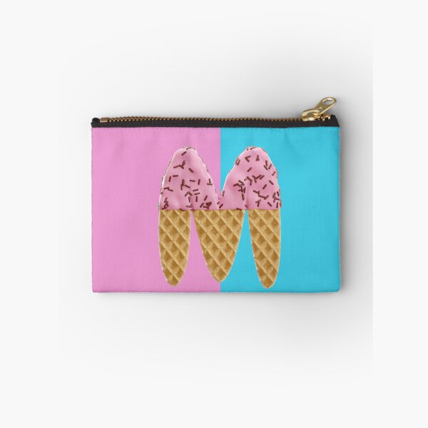 Item preview, Initial "M" Alphabet Monogram Ice Cream Design Throw Pillow designed and sold by Freestylist.