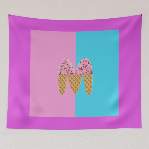 Item preview, Initial "M" Alphabet Monogram Ice Cream Design Throw Pillow designed and sold by Freestylist.