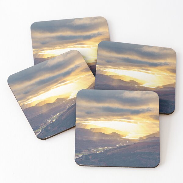 Item preview, Crepuscular Rays over Fort William and Loch Linnhe from Meall Coire Lochain (Colour) designed and sold by ScotLandscapes.