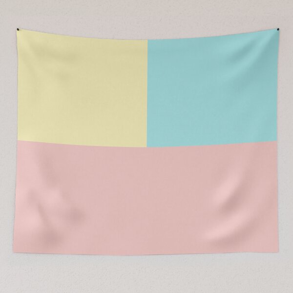 Item preview, Art Deco Tricolor Squares Pink Yellow And Blue Green III designed and sold by rewstudio.