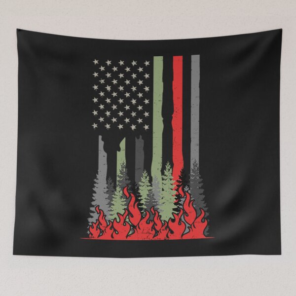Item preview, Wildland Firefighter T-ShirtWildland Firefighter Shirt _ Patriotic US American Flag Gift designed and sold by Christopher686.