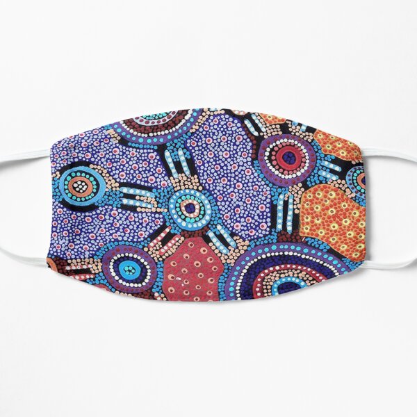 australian aboriginal art Flat Mask
