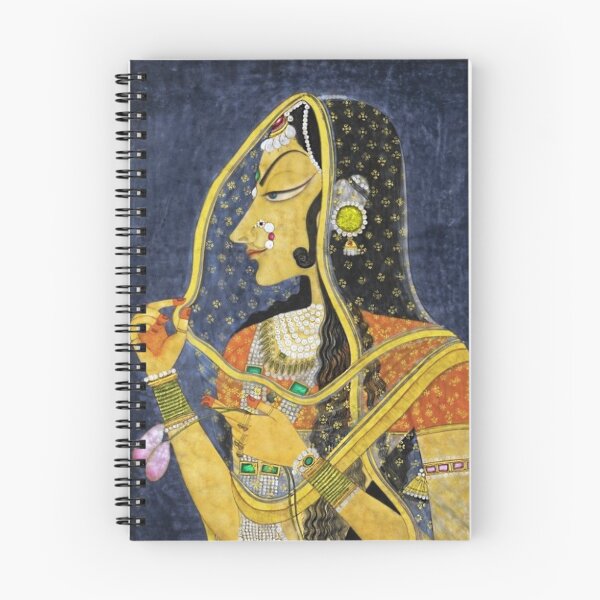 Item preview, Bani Thani female portrait painting in traditional Rajasthani garb, the Mona Lisa of India by Nihal Chand designed and sold by Jéanpaul  Ferro.