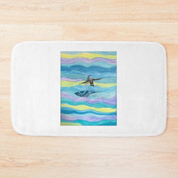 Item preview, Surfer girl shreds on shortboard designed and sold by Artfullee63.
