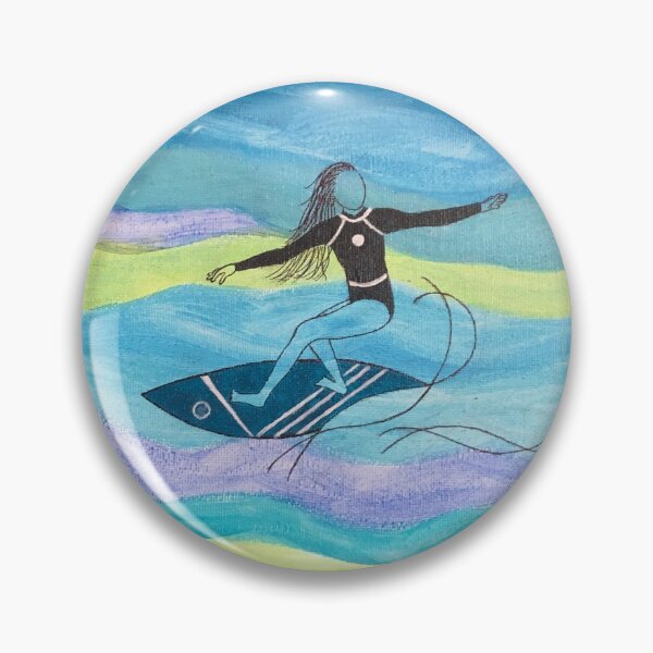 Item preview, Surfer girl shreds on shortboard designed and sold by Artfullee63.