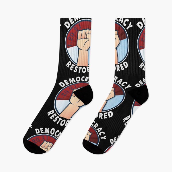 Item preview, Biden Harris Inauguration Day 2021 Democracy Restored Funny designed and sold by trendo.