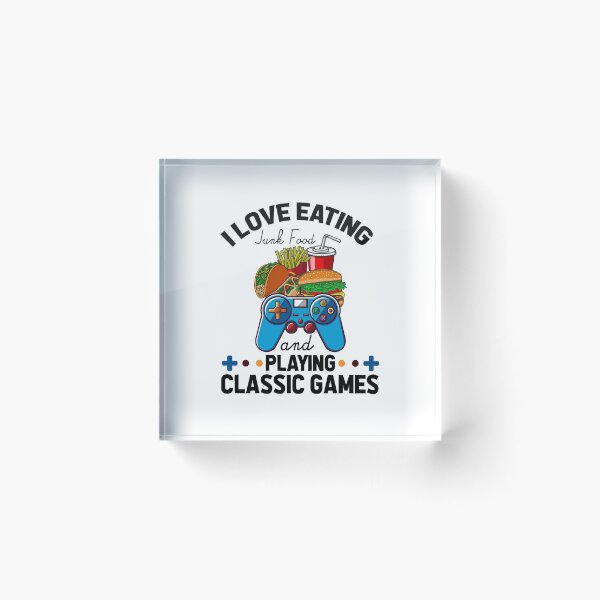 Item preview, I Love Eating Junk Food And Playing Classic Games designed and sold by Mariano Topno.